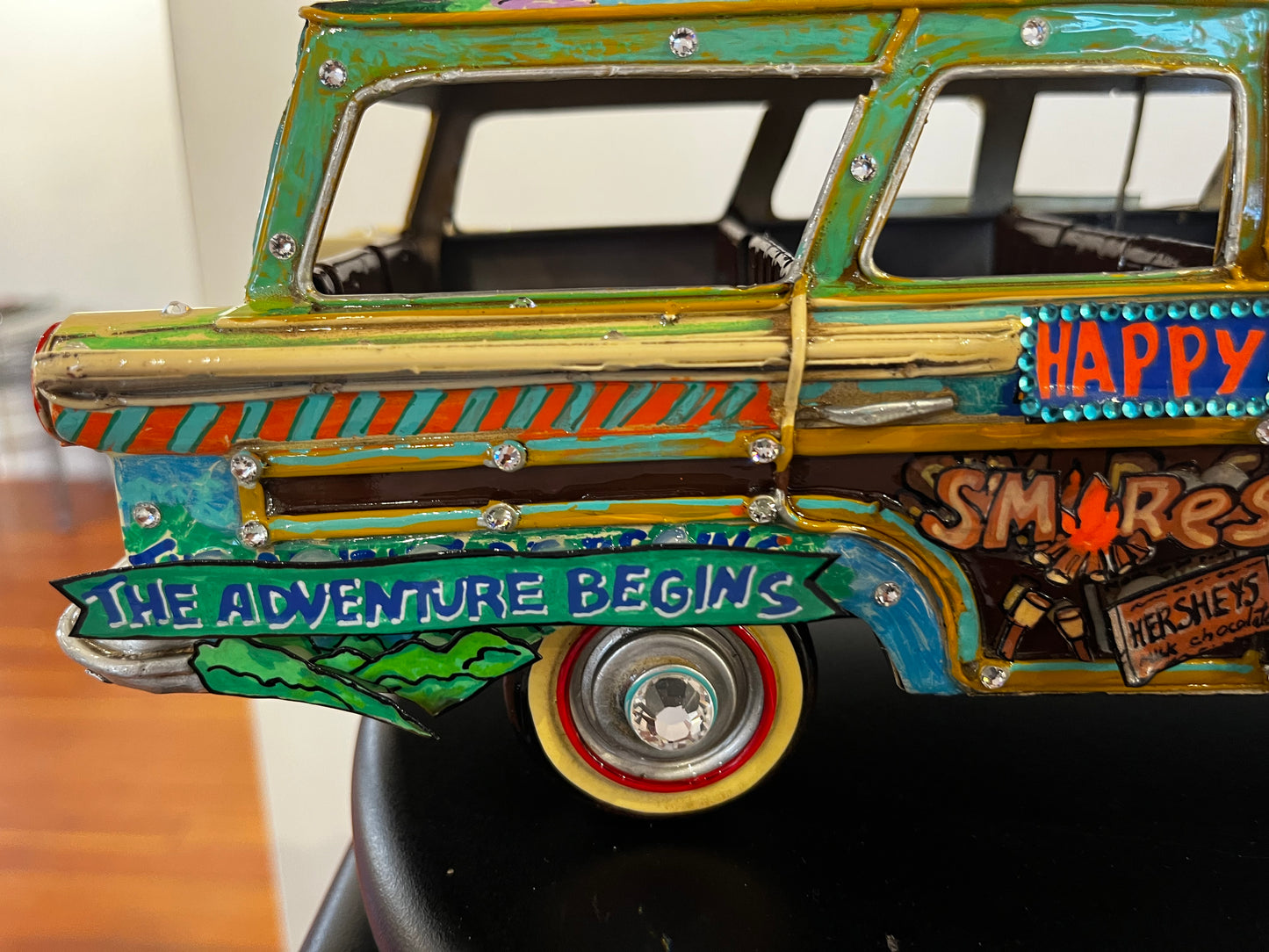 Happy Camper Unique Car Sculpture