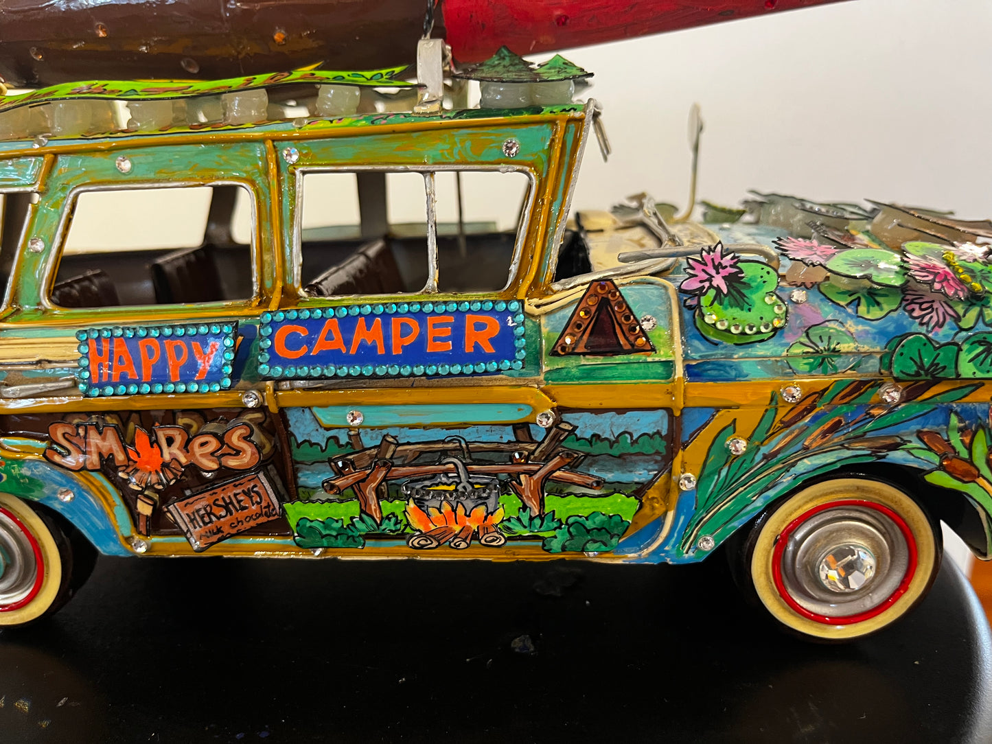 Happy Camper Unique Car Sculpture