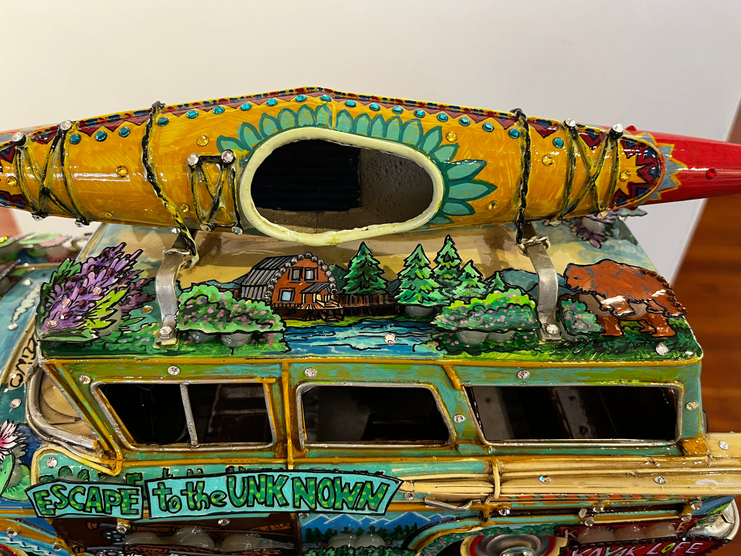 Happy Camper Unique Car Sculpture
