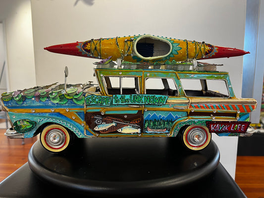 Happy Camper Unique Car Sculpture