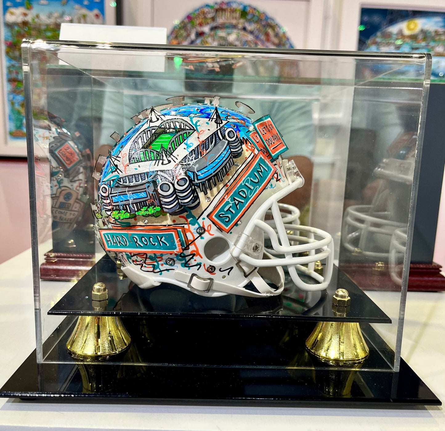 Fazzino NFL Mini Helmets - Miami Dolphins