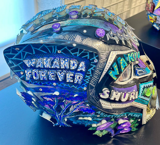 Black Panther Unique Helmet Sculpture