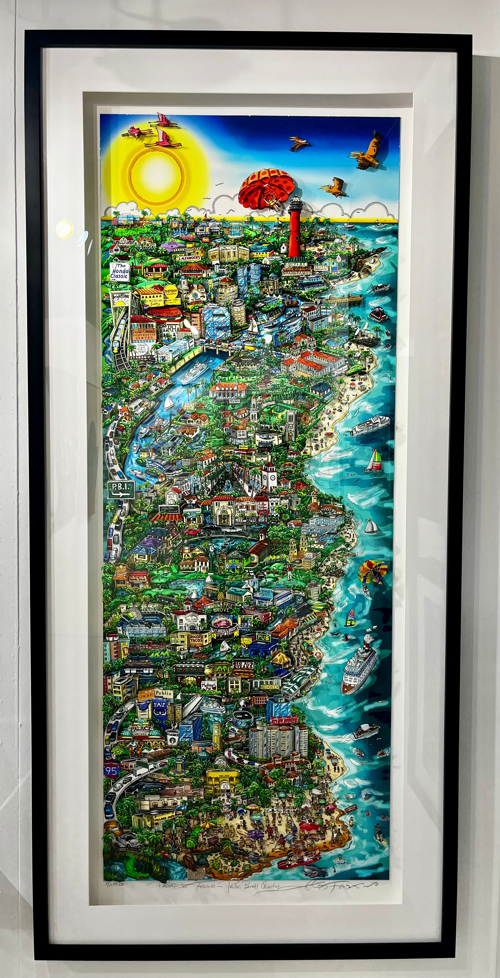 Paradise Found Palm Beach County - PRDX Edition - 85” Framed