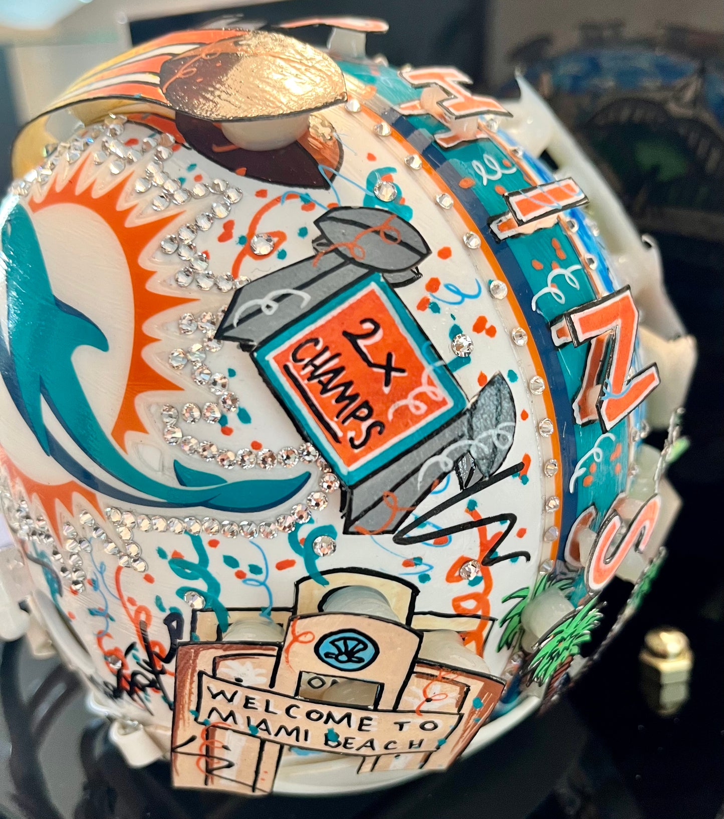 Fazzino NFL Mini Helmets - Miami Dolphins
