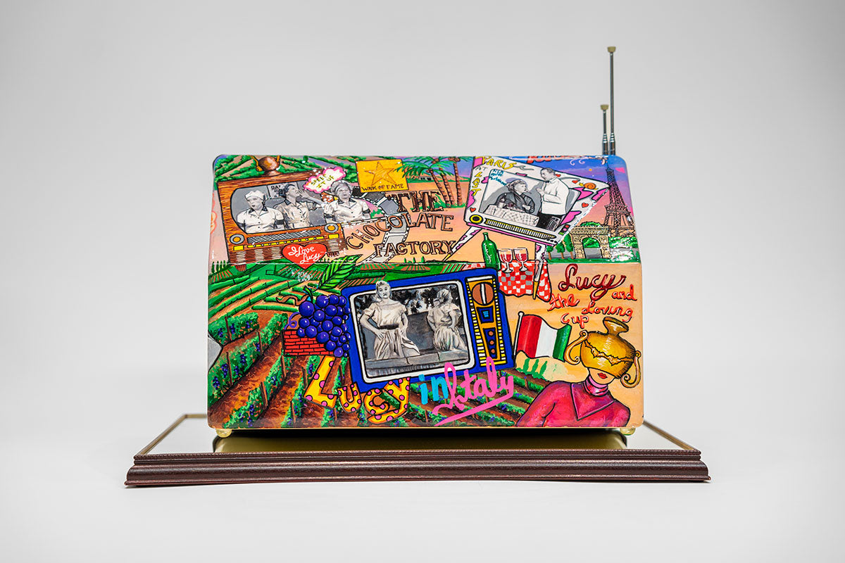 We Love Lucy Hand Painted TV Sculpture