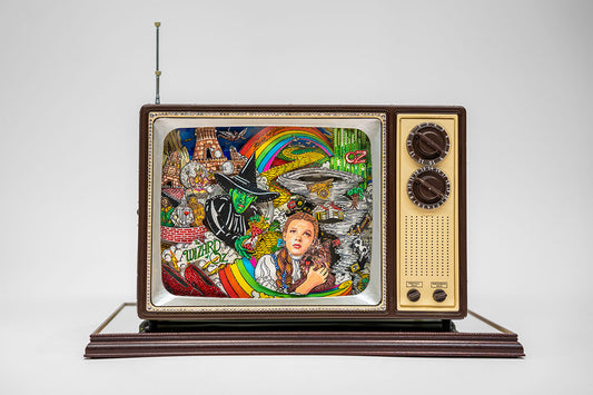 Wizard of Oz Hand Painted TV Sculpture