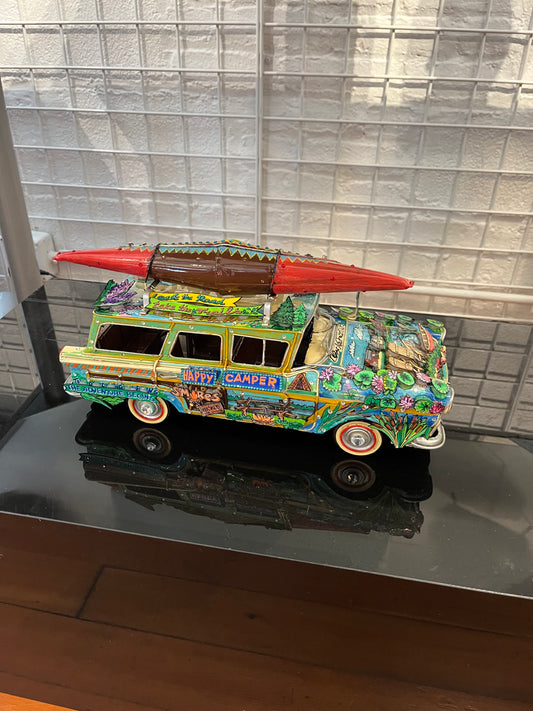 Happy Camper Unique Car Sculpture
