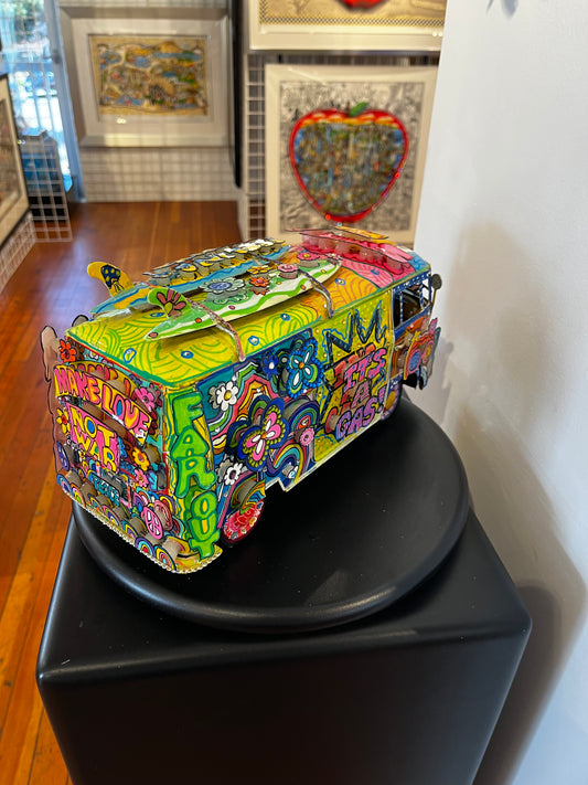 The Peace and Love VW Bus Sculpture