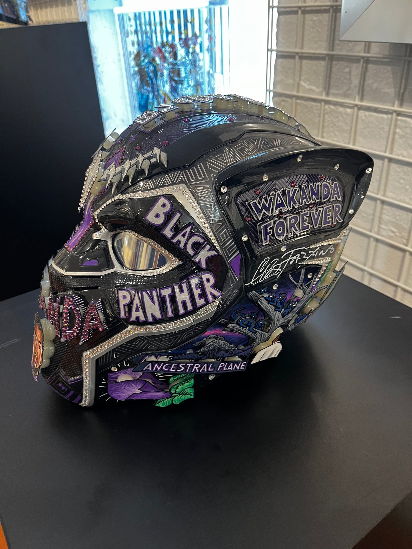 Black Panther Unique Helmet Sculpture
