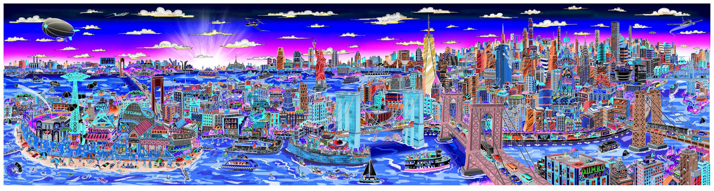 Sunset Over Manhattan Island Mural
