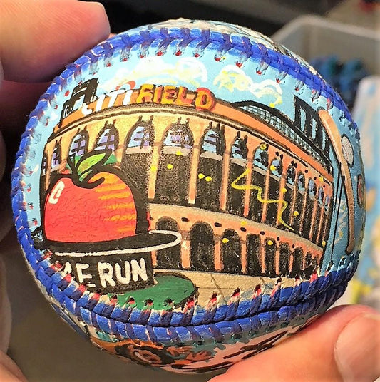 NY Mets Hand Painted Baseball