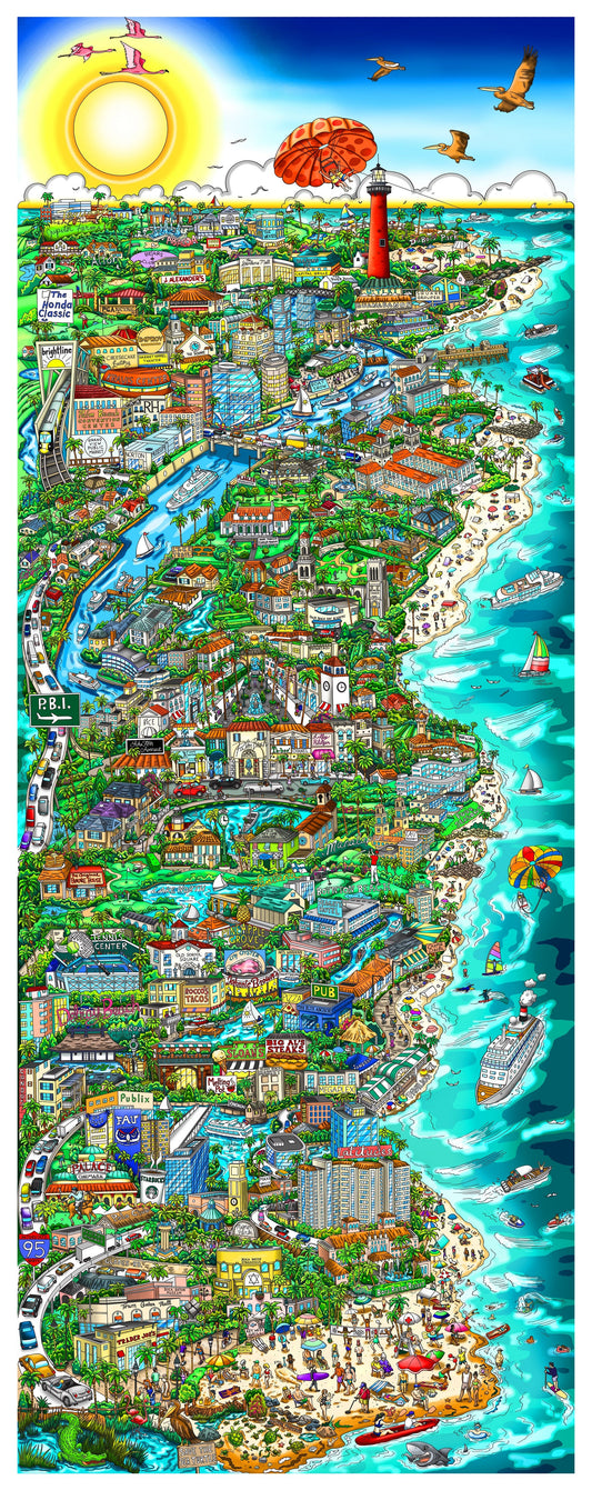 Paradise Found... Palm Beach County - PRDX Edition - 85” Framed