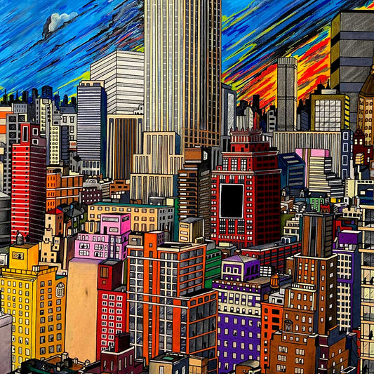 Stormy Moon Over New York - Original