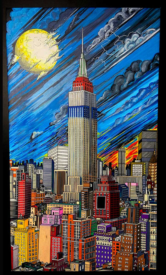 Stormy Moon Over New York - Original