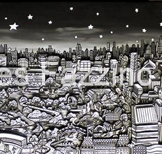 Moonlight Over Monochrome New York