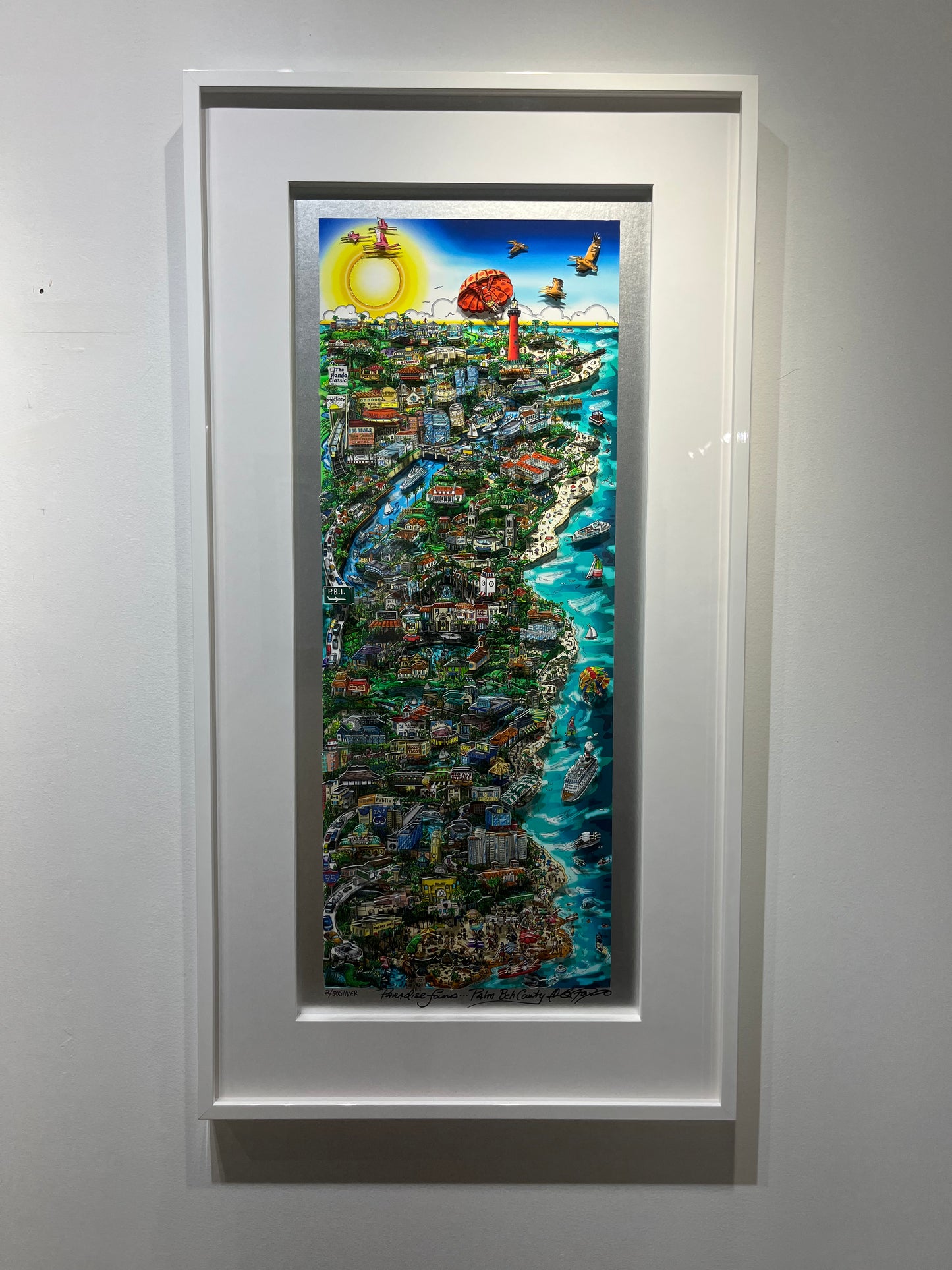 Paradise Found... Palm Beach County - Silver Edition - 42” or 48”Framed
