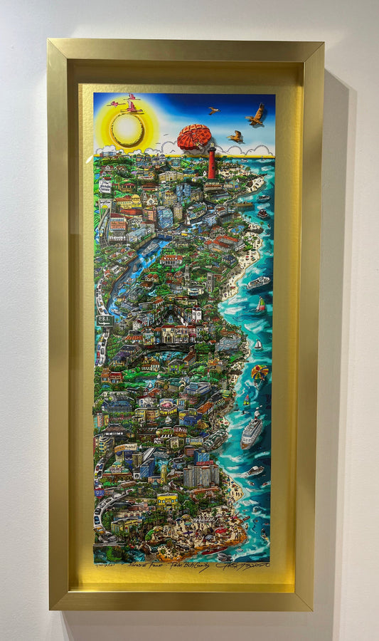 Paradise Found... Palm Beach County - Gold Edition #3/50 Framed in Gold