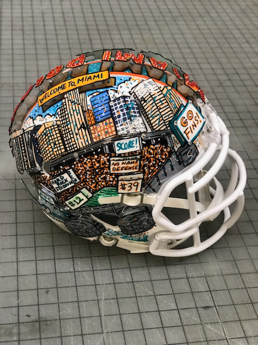 Fazzino  NFL Mini Helmets -  Miami Dolphins