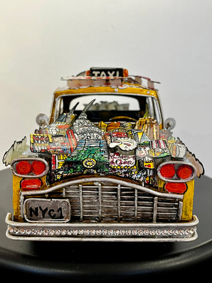 Spider-Man Taking a Taxi Ride Unique Car Sculpture
