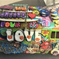 Beatles “All You Need Is Love” VW Bus Hand Painted 3D Metal Sculpture