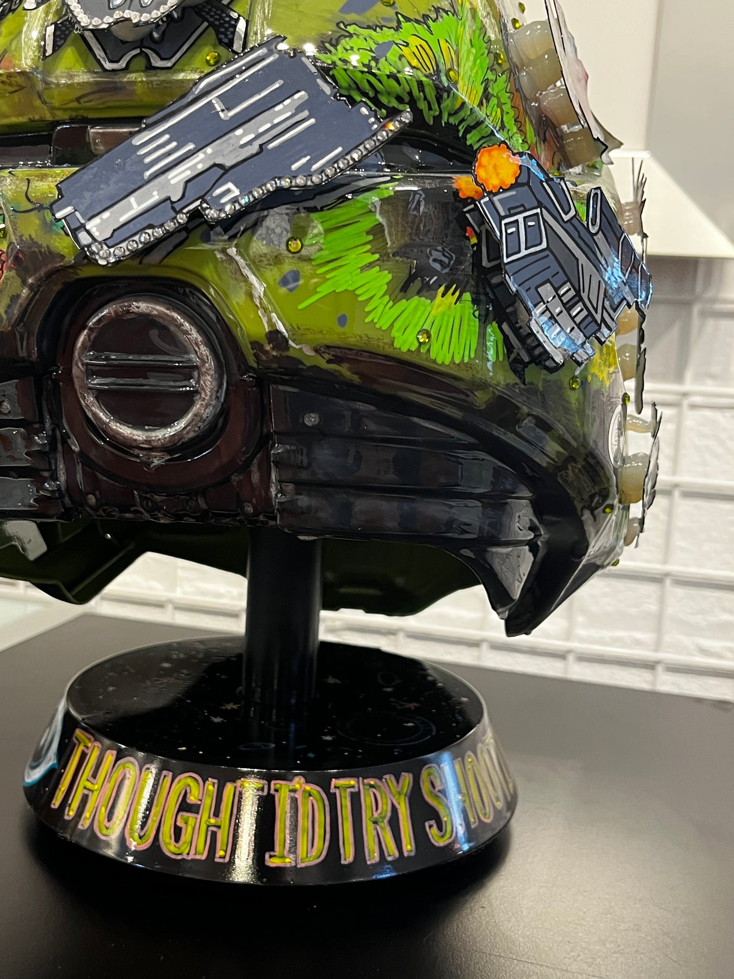 Halo Master Chief Unique Helmet Sculpture