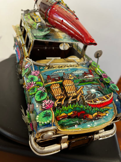 Happy Camper Unique Car Sculpture
