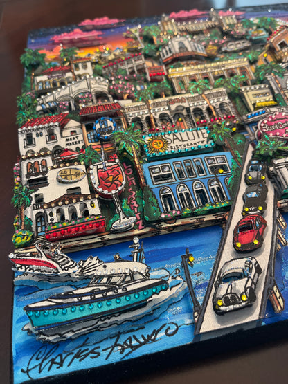 Dining Palm Beach   Original on Canvas