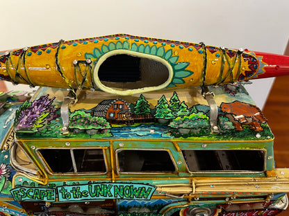 Happy Camper Unique Car Sculpture