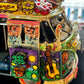 Woodstock VW Bus Hand Painted 3D Metal Sculpture