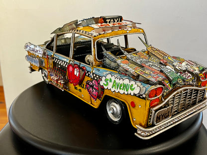 Spider-Man Taking a Taxi Ride Unique Car Sculpture