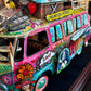 Woodstock VW Bus Hand Painted 3D Metal Sculpture