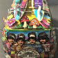 Beatles “All You Need Is Love” VW Bus Hand Painted 3D Metal Sculpture