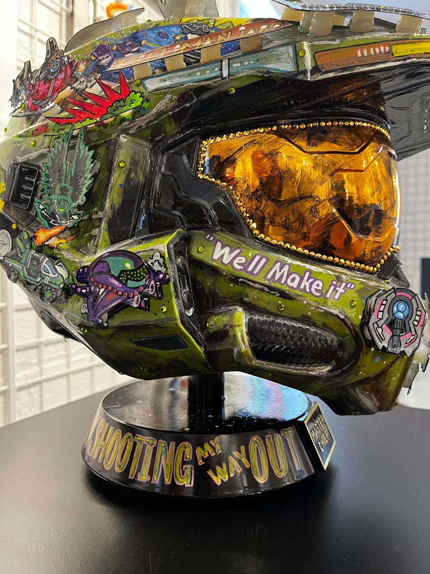 Halo Master Chief Unique Helmet Sculpture