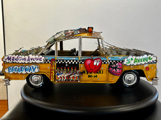 Spider-Man Taking a Taxi Ride Unique Car Sculpture