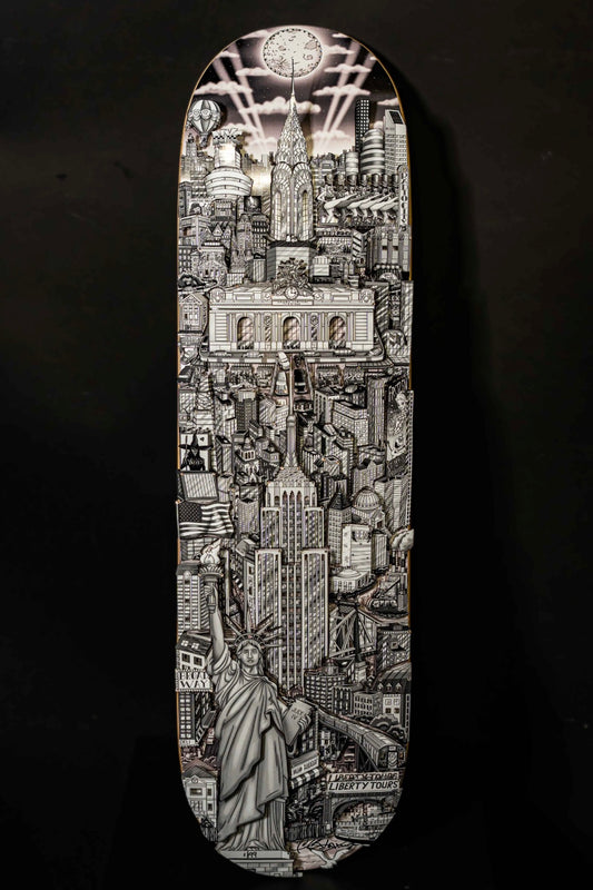 Moon Over NYC Skateboard Deck