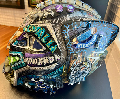 Black Panther Unique Helmet Sculpture