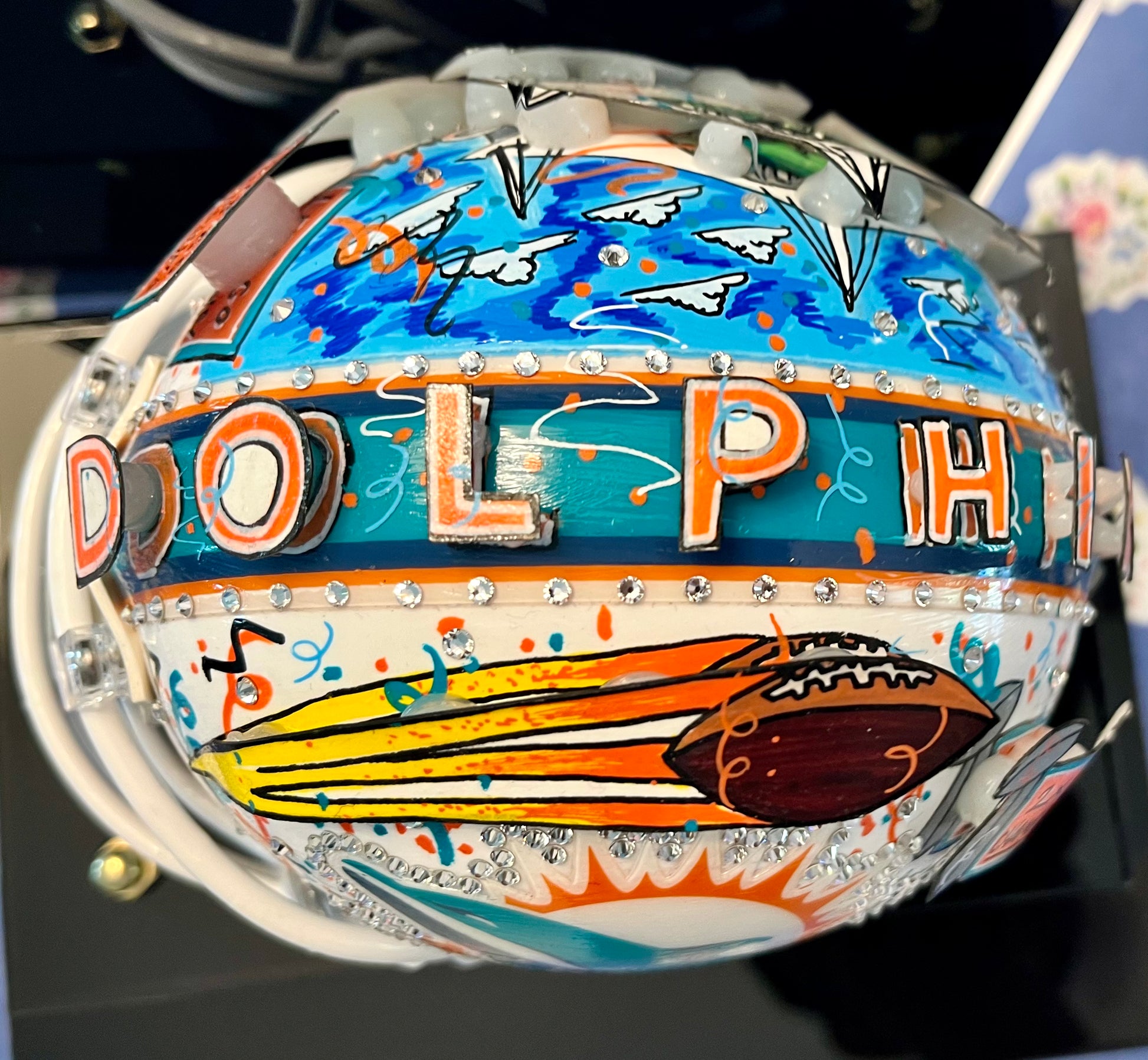dolphin motorcycle helmet Fazzino NFL Mini Helmets