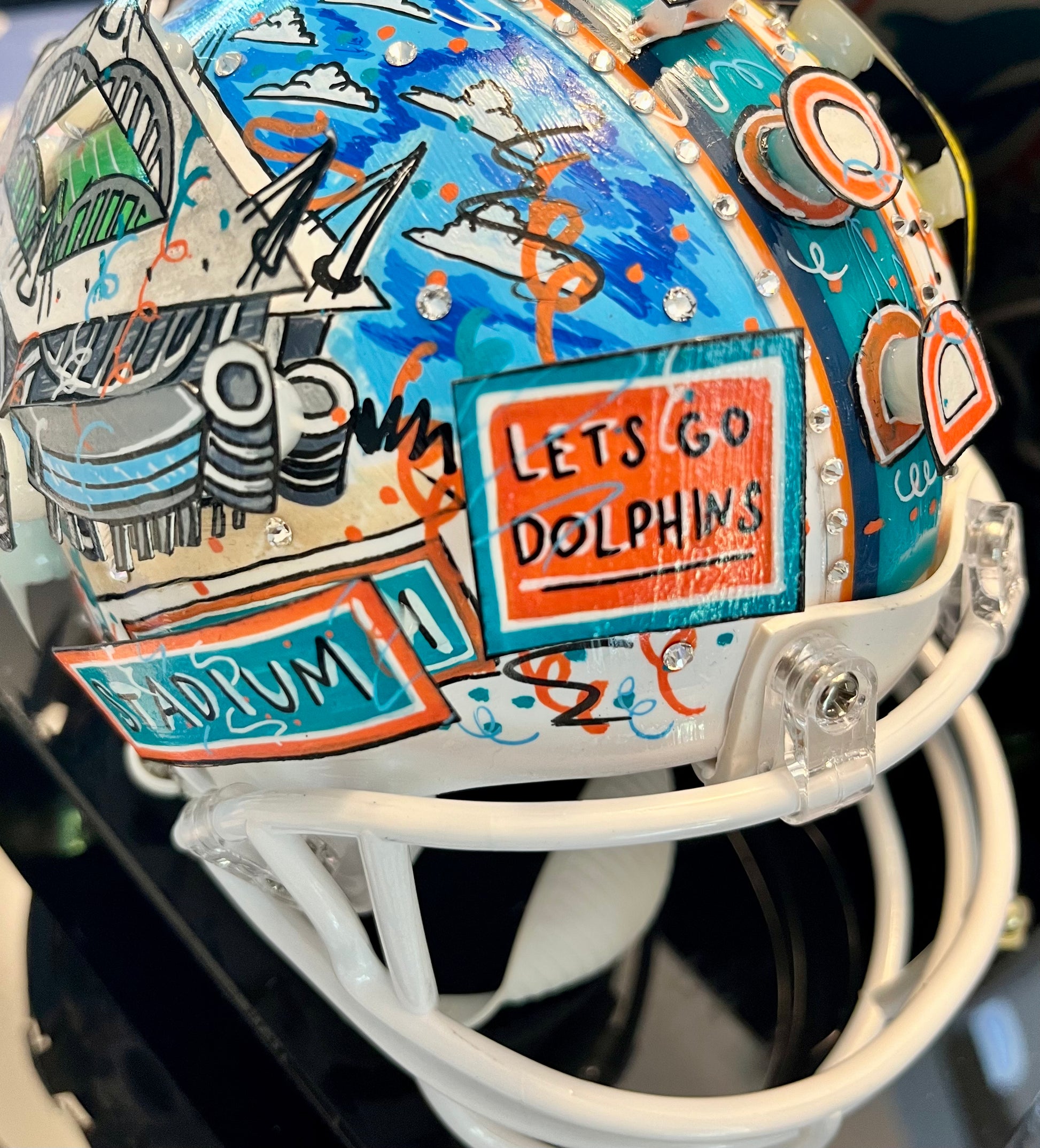 dolphins maimi football helmet Fazzino NFL Mini Helmets