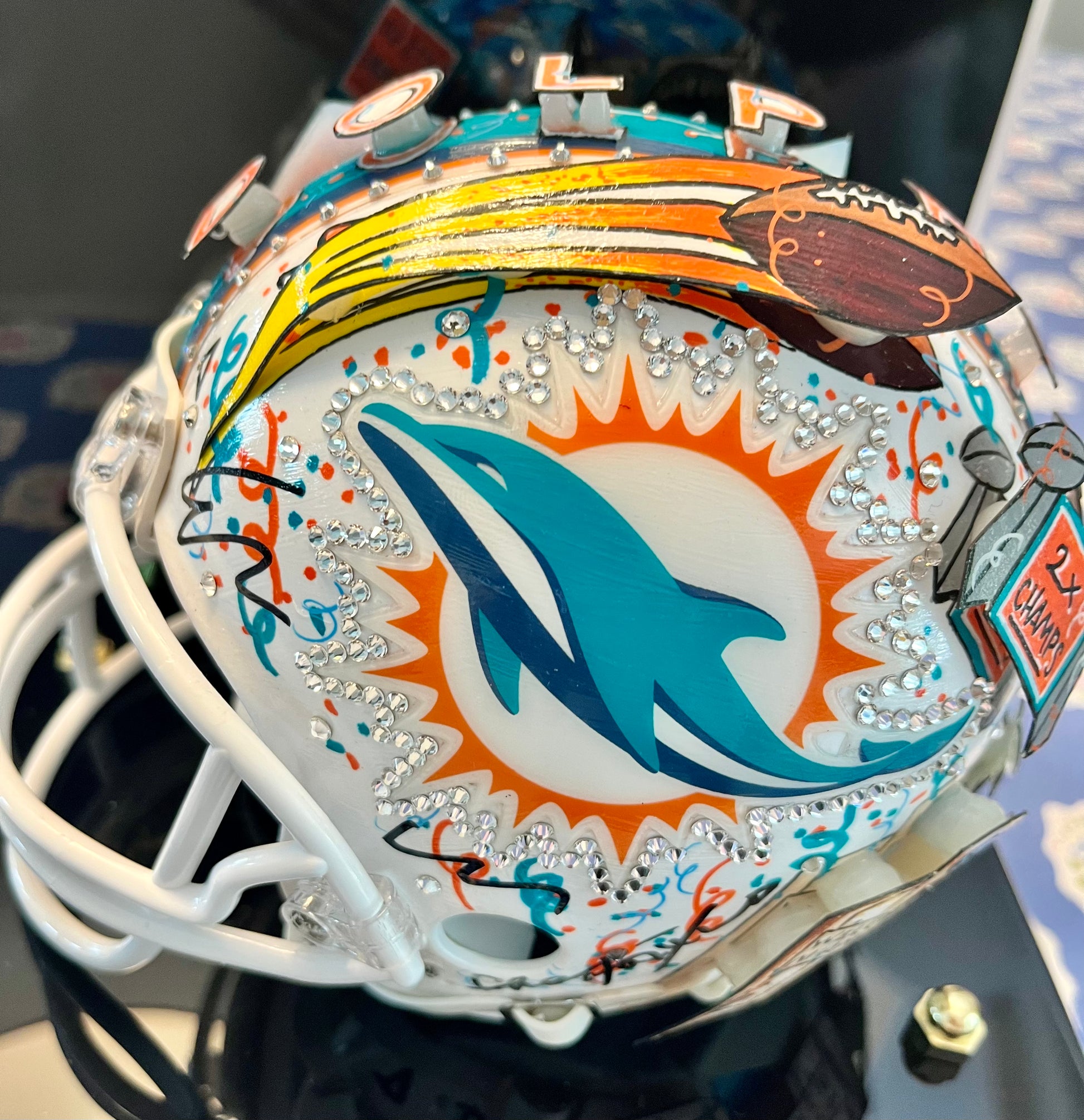 dolphin motorcycle helmet Fazzino NFL Mini Helmets