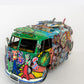 Beatles “Greatest Hits” VW Bus Hand Painted 3D Metal Sculpture