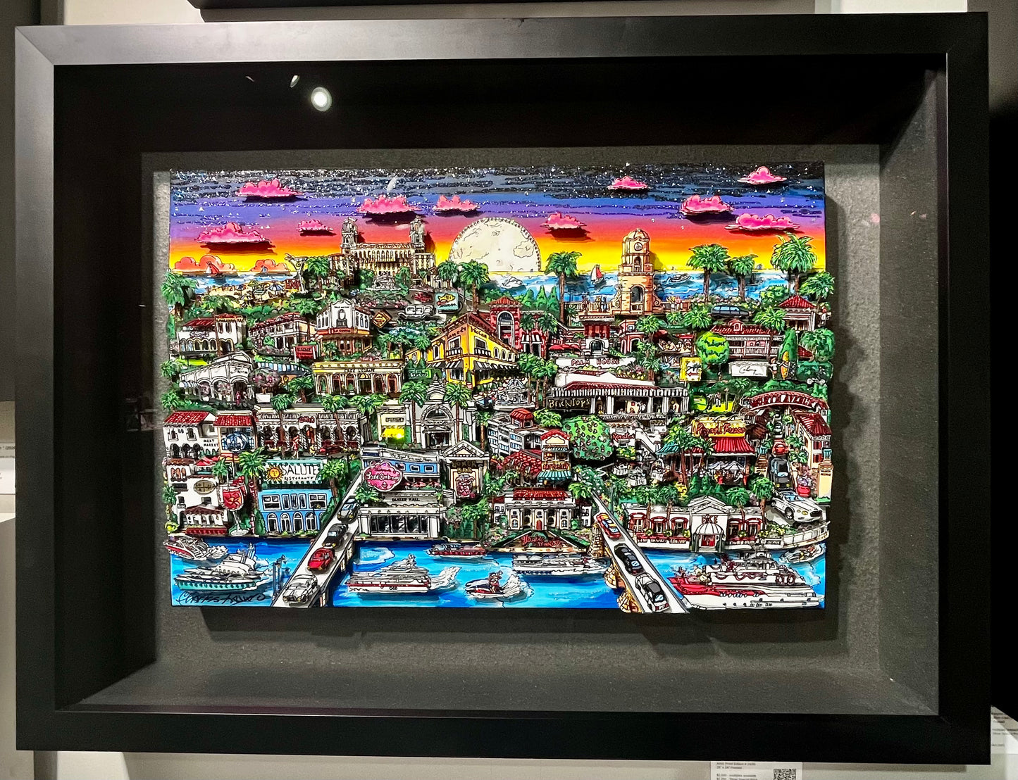 Dining Palm Beach   Original on Canvas