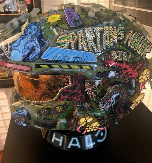 Halo Master Chief Unique Helmet Sculpture