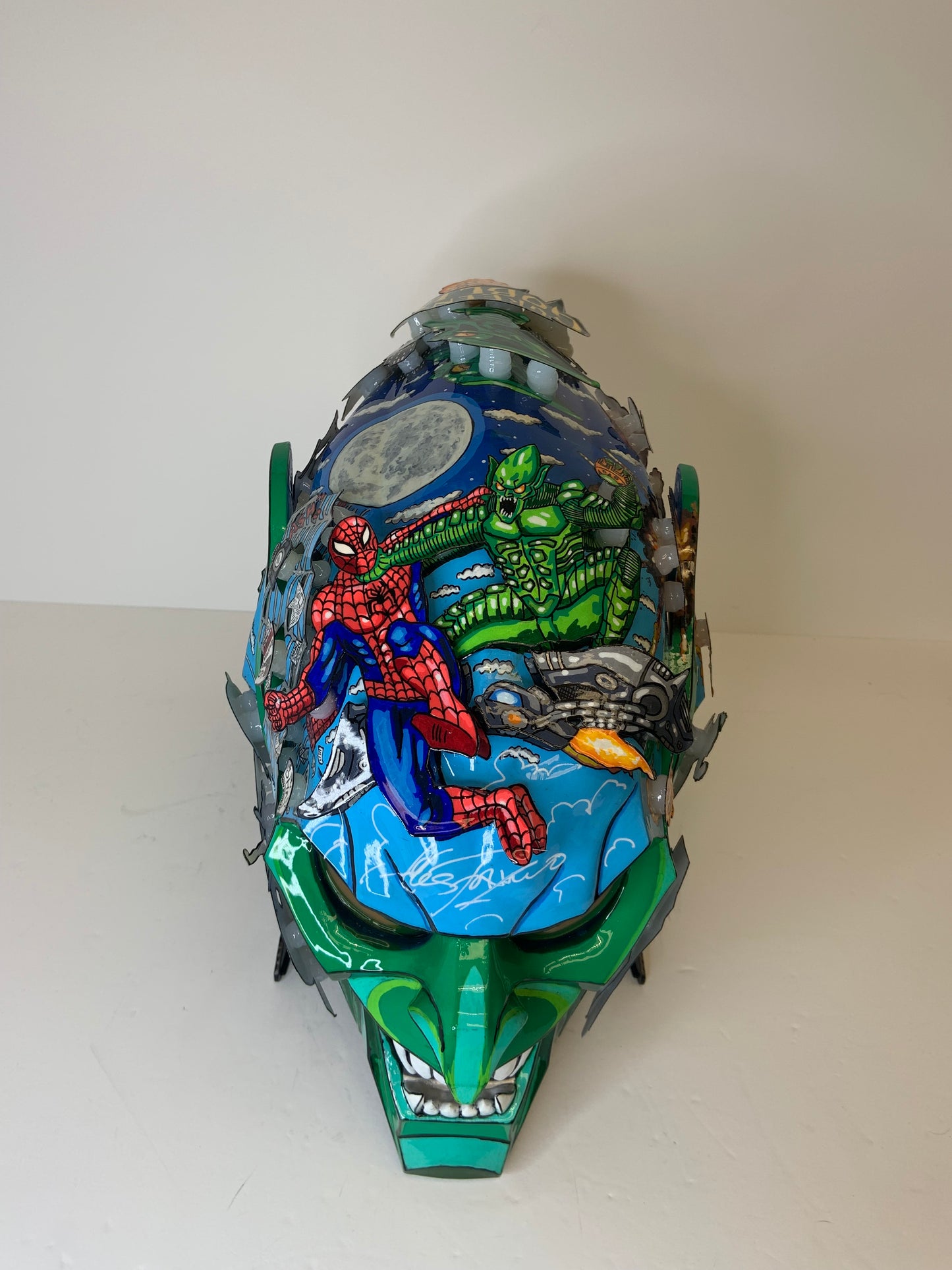 Green Goblin Unique Pop Culture Helmet Sculpture