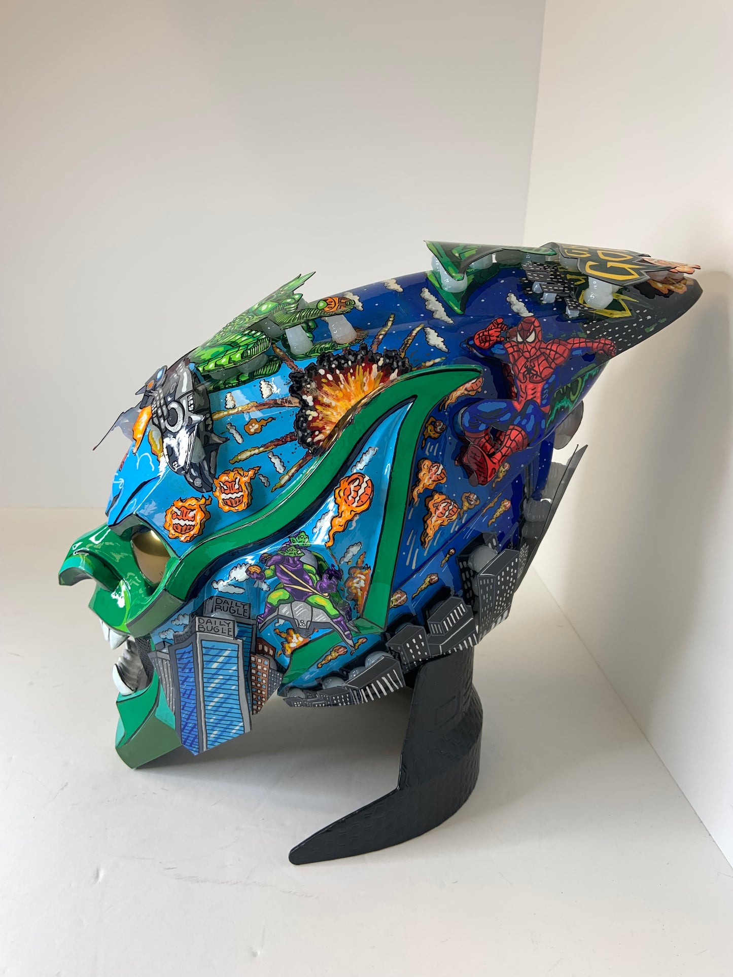 Green Goblin Unique Pop Culture Helmet Sculpture