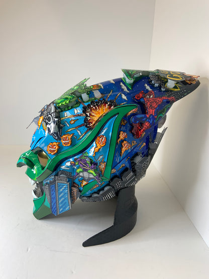 Green Goblin Unique Pop Culture Helmet Sculpture
