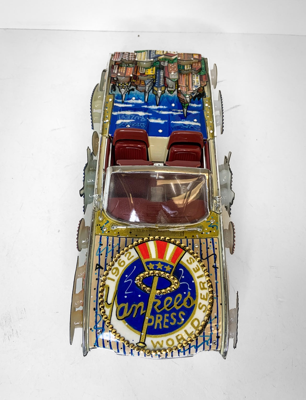 1962 NY Yankees Original 3-D Hand Painted Metal Car