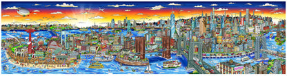 Sunset Over Manhattan Island Mural Premiere Edition