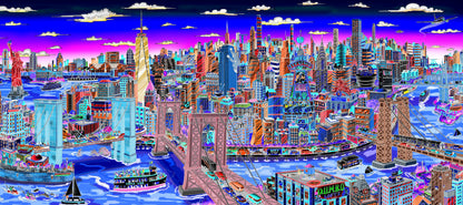 Sunset Over Manhattan Island Mural Premiere Edition