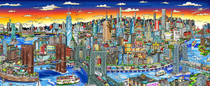 Sunset Over Manhattan Island Mural Premiere Edition