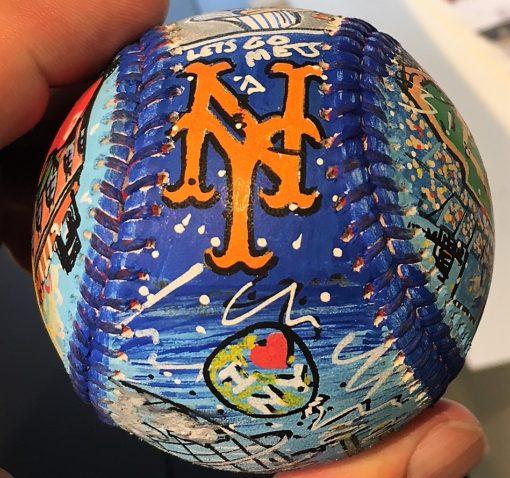 NY Mets Hand Painted Baseball
